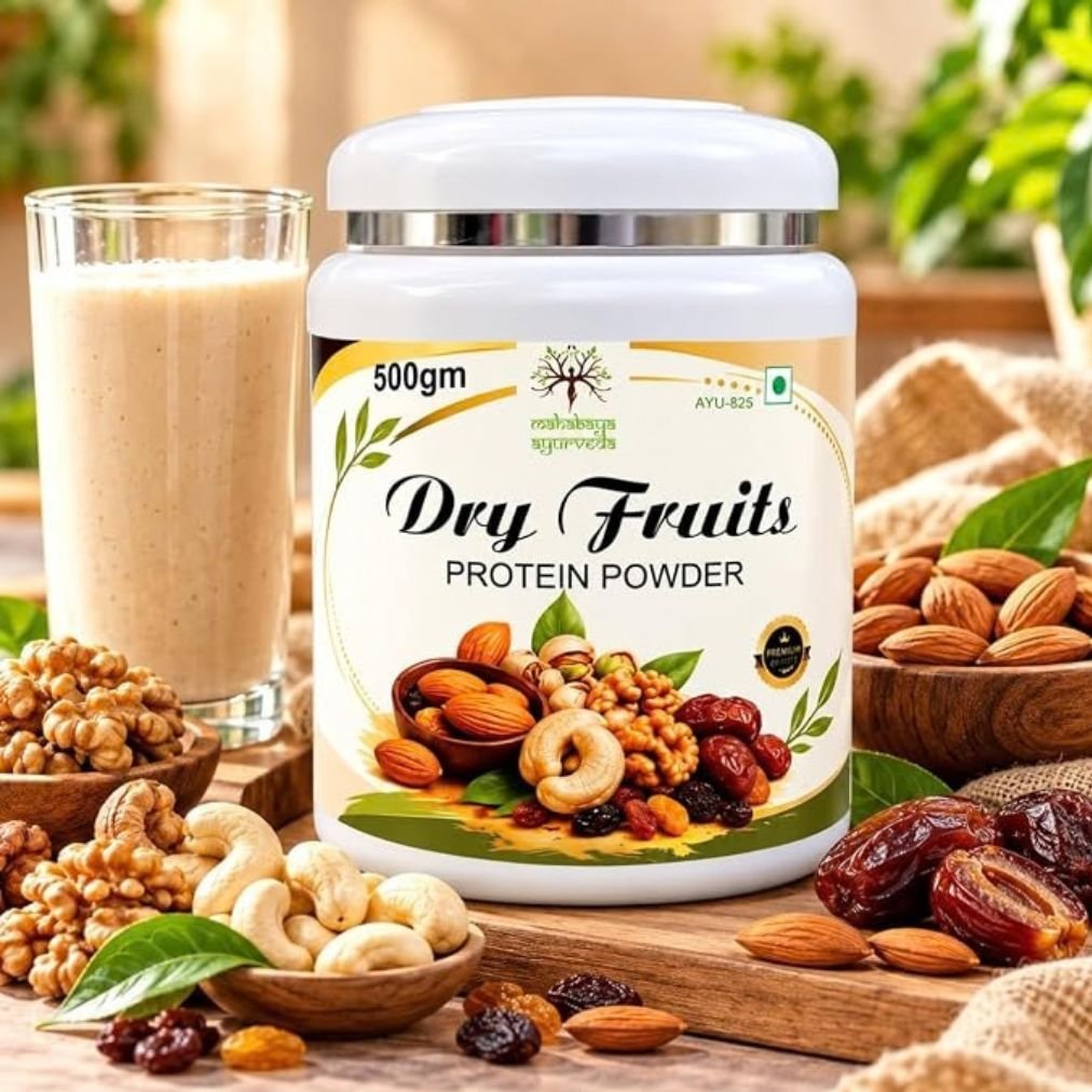 Dry Fruits Protein Powder 500g | Almond, Cashew, Walnut & Raisin Blend | Protein Rich Nutrition Powder