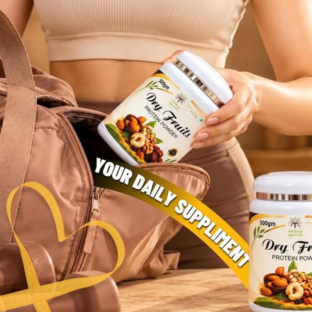 Dry Fruits Protein Powder 500g | Almond, Cashew, Walnut & Raisin Blend | Protein Rich Nutrition Powder